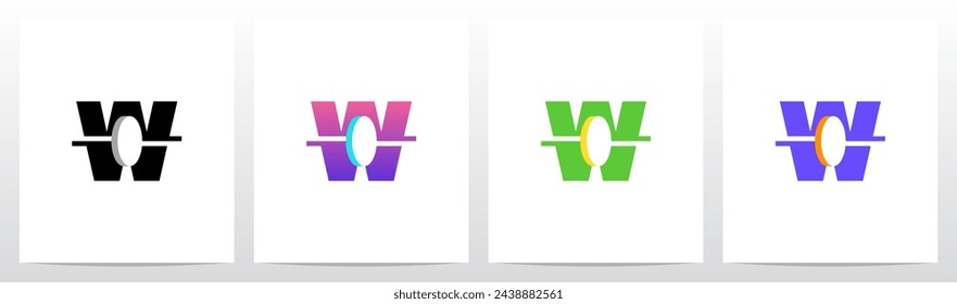 Münzinnerer Buchstabe Initiales Logo Design W