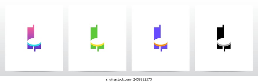 Münzinnbuchstabe Initial Logo Design L