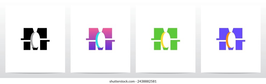 Coin Inside Letter Initial Logo Design M