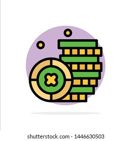 Coin, Ireland, Money Abstract Circle Background Flat color Icon