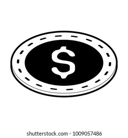 Coin isolated symbol
