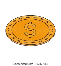 Coin isolated symbol