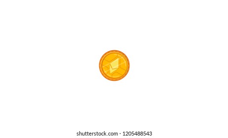 Coin isolated vector illustration