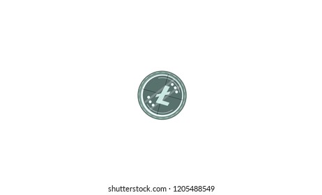 Coin isolated vector illustration