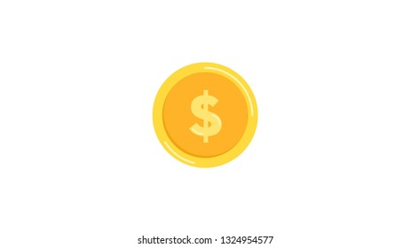 Coin isolated vector illustration