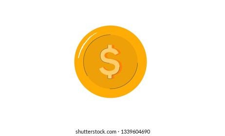 Coin isolated vector Illustration 