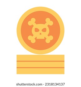 Coin item patrick day design illustration