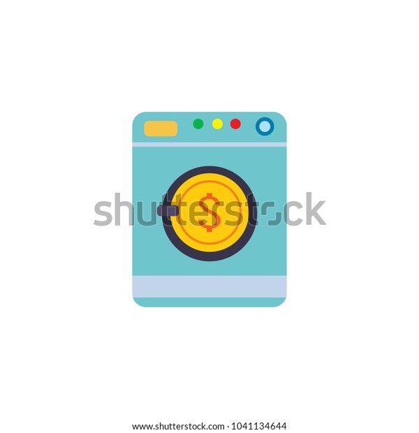 Coin Laundry Logo Icon Design Stock Vector Royalty Free 1041134644