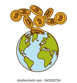 coin with letter b money related icon image vector illustration design 