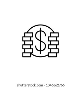 coin line icon