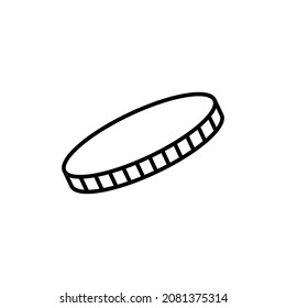 Icono de línea de moneda para aplicaciones y sitios web