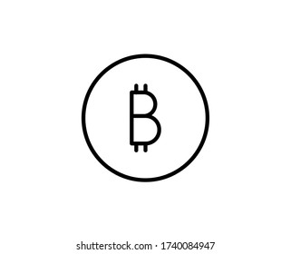 Coin line icon. Vector symbol in trendy flat style on white background. Finance sing for design.