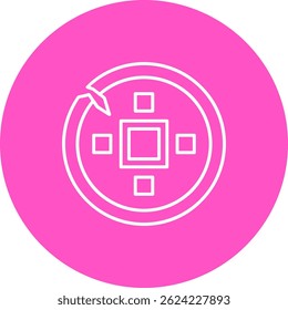 Línea de moneda Vector Icon Design