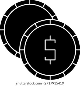 Línea de moneda Vector Icon Design