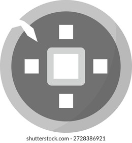Münzlinie, Vektorsymbol, Design