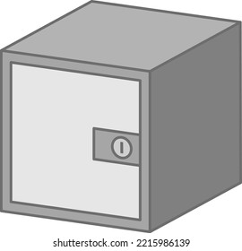 Coin locker isolated vector illustration.