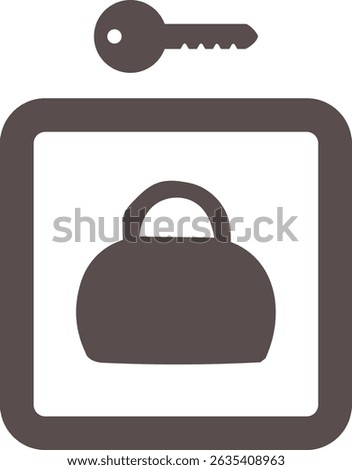 Coin locker mark Guide map symbol