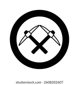 Coin miner crypto icon with sleek, minimal design. Ideal for digital currency, blockchain, and mining apps. High-quality vector, fully scalable and easy to customize.