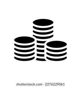 Icono negro de moneda de moneda, ilustración vectorial en estilo moderno. Recursos gráficos editables para muchos fines.