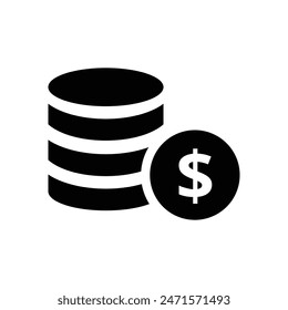 coin money business icon vector