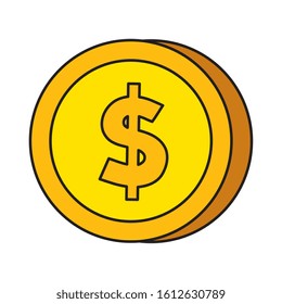 coin money cash isolated icon vector illustration design