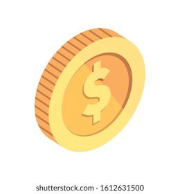 coin money cash isolated icon vector illustration design