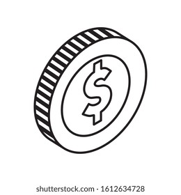 coin money cash isolated icon vector illustration design