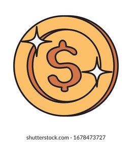 coin money cash isolated icon vector illustration design