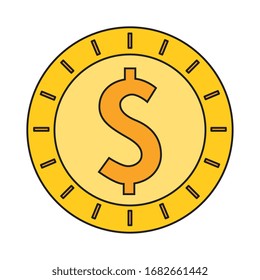 coin money cash isolated icon vector illustration design