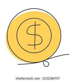 coin money dollar design style