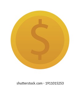 coin money dollar financial isolated icon vector illustration design