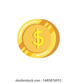 coin money dollar isolated icon