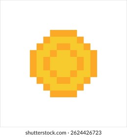 Coin. Money. Gold. Wine. Game elements. Retro 8 bit icons for old school platformer video game. Pixel art. Vector illustration isolated on white background.