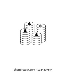 símbolo de símbolo de vector del juego de iconos de moneda