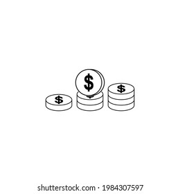 símbolo de símbolo de vector del juego de iconos de moneda