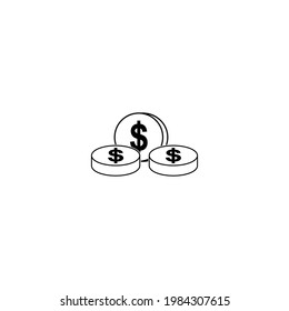 símbolo de símbolo de vector del juego de iconos de moneda