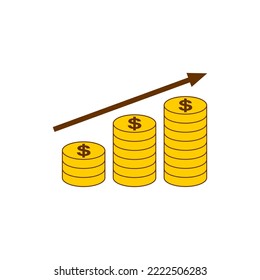 juego de iconos de moneda de moneda, símbolo del signo de diseño plano conjunto de vector de moneda