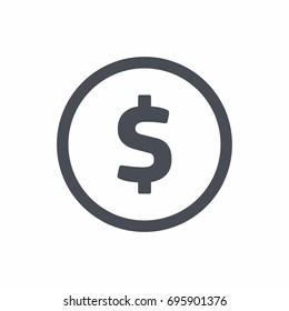 coin, money icon vector