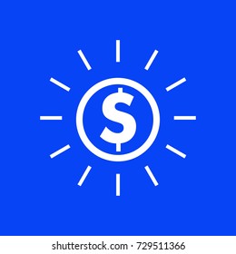 coin money icon vector 
