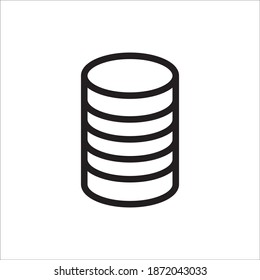 Coin Money Icon Vector Logo Template Illustration