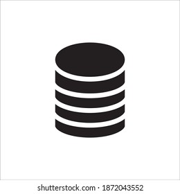 Coin Money Icon Vector Logo Template Illustration