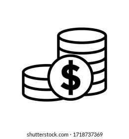 coin money icon vector template