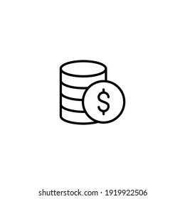 Coin Money icon vector for web, computer and mobile app