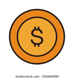 Coin money isolated