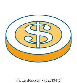 Coin money isolated