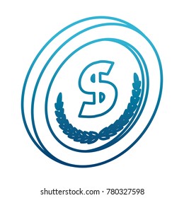 Coin money isolated