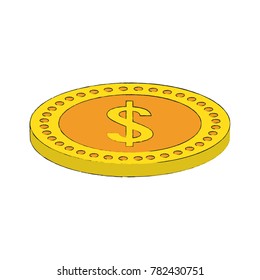 Coin money isolated