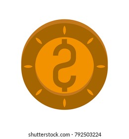 Coin money isolated