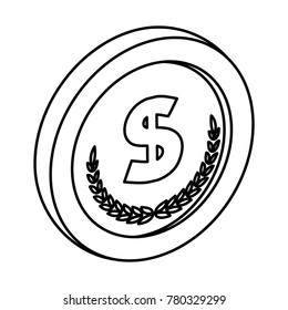 Coin money isolated 3d