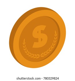 Coin money isolated 3d